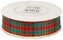Wstążka w szkocką kratkę, 19mm/9mb, złocona, Florystyka