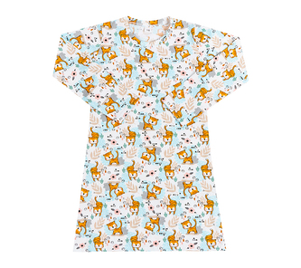 Noční košile dlouhý rukáv - Hnědá,Modrá,Bílá - 120