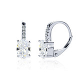 NB-3494 Stříbrné náušnice s čirými zirkony