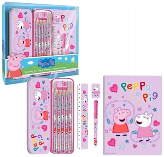 Zestaw piśmienniczy 11-el. (6x2) Świnka Peppa, Kids