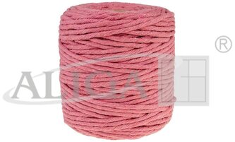 Sznurek bawełniany do makramy SBK-30 ciemny róż 5mm x 100m (splot 21 nitek), Aliga