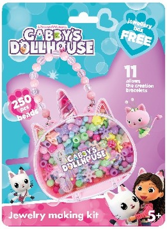 Zestaw koralików Gabby"s Dollhouse 250 szt + 2m.gumki -Jednorożec, Astra