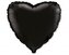 Balon foliowy 46cm Serce czarne
