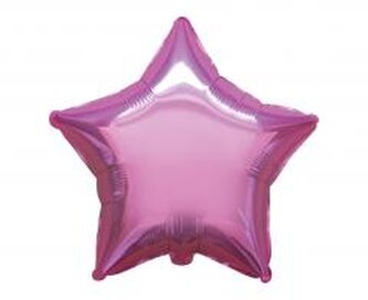 Balon foliowy 46cm Gwiazda różowa