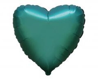 Balon foliowy 46cm Serce satynowe zielone