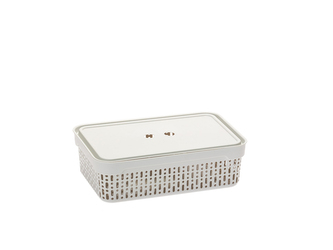 PLASTOVÝ KOŠ S VÍKEM MORSETTA M BÍLÝ PODDYMIONY -JAG