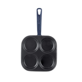 Pánev LITINA SMALT volská oka/lívance 20,5x20,5 cm 4 sekce