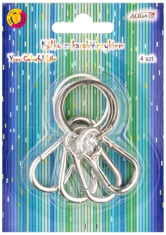 Kółka z karabińczykiem op. 4szt. PH-2653, Aliga