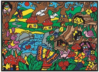 Kolorowanka welwetowa Wioska 47 x 35 cm, Colorvelvet