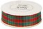 Wstążka w szkocką kratkę, 25mm/9mb, złocona, Florystyka
