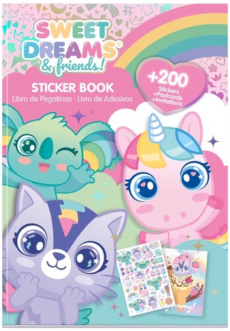 Zestaw notatnik A5 z 200 naklejkami i akcesoriami Sweet Dreams, Kids