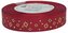 Wstążka metal Gwiazdki, 15mm/18mb, c.czerwon/złoto, Florystyka