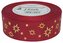 Wstążka metal Gwiazdki, 25mm/18mb, c.czerwon/złoto, Florystyka