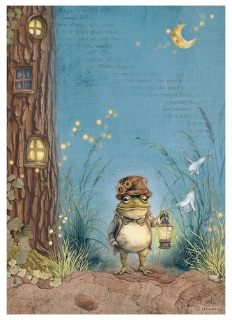 Papier ryżowy A4 Hidden Grove żaba, Stamperia