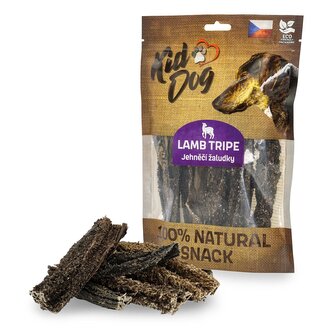 KIDDOG 100% Natural Snack, jehněčí žaludek, 12 cm / 100 g