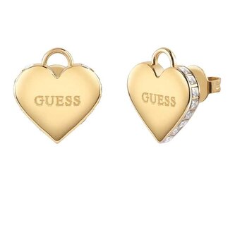 Romantické pozlacené náušnice Srdíčka Falling In Love JUBE02231JWYGT/U Guess