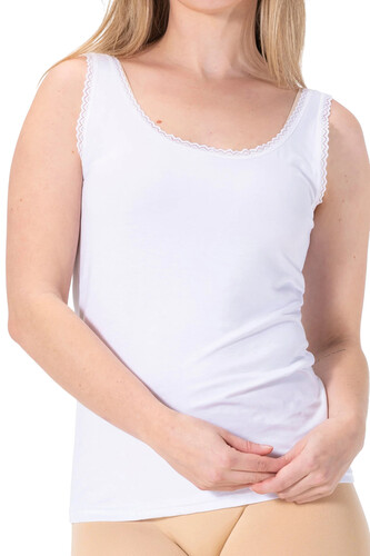 Dámské tílko Gaubert bílé (GBTW-810) L/XL