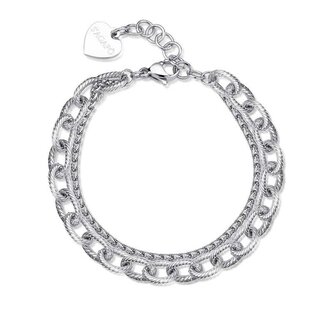 Moderní dvojitý ocelový náramek Chunky SHK65 S Agapo