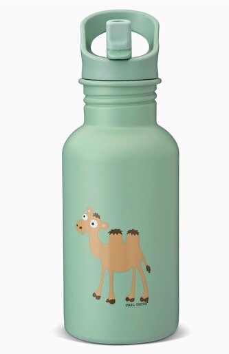 Carl Oscar - STEELish nerezová láhev - zelená/velbloud