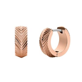 Elegantní bronzové kruhové náušnice Harlow JF04662791 Fossil