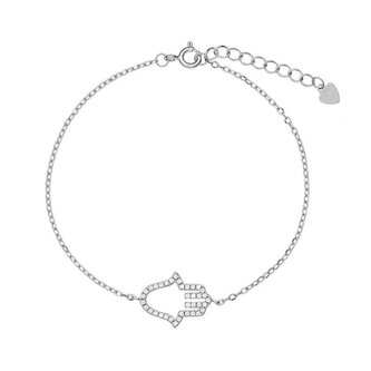 Oblíbený stříbrný náramek Hamsa / Ruka Fátimy AJNR0014 Again Jewelry
