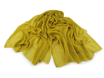 Letní šátek / šála / pléd jednobarevný 90x175 cm - 1 ks - 4 zelená khaki sv.