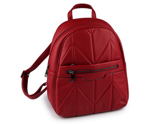 Dámský batoh prošívaný 35x32 cm - 1 ks - 2 červená