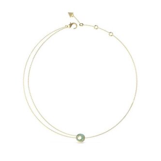 Stylový pozlacený náhrdelník Blooming Summer JUBN05226JWYGAQT/U Guess