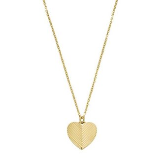 Půvabný pozlacený náhrdelník Srdce Harlow JF04652710 Fossil