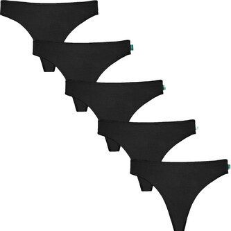 5PACK dámská tanga Gaubert černá (GBTW-907) L/XL