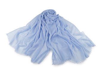 Letní šátek / šála / pléd jednobarevný 90x175 cm - 1 ks - 3 modrá světlá