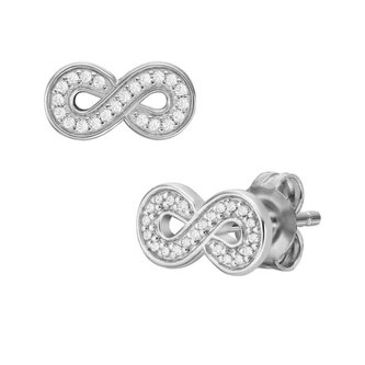 Třpytivé stříbrné náušnice Nekonečno JFS00634040 Fossil