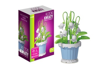 Klocki kwiaty konwalie w doniczce 91el 136887