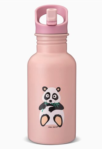 Carl Oscar - STEELish nerezová láhev - růžová/panda