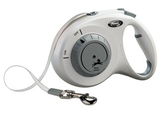 Flexi Vodítko Select M pásek 7m světle šedé