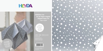 Origami stříbrný krystal, 40 listů, 90g/m2 - s návodem