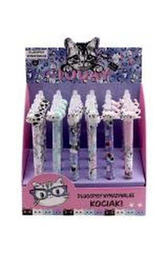 Długopis ozdobny wymazywalny kociaki (24szt)