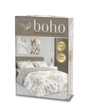 POŚCIEL KPL.220X200+2x70X80 BOHO 005 SATYNA BAW.