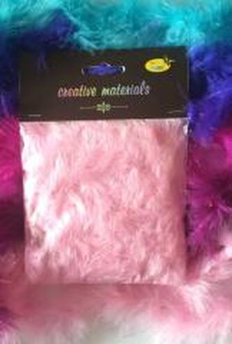 Girlanda z piór jasne różowa 2m