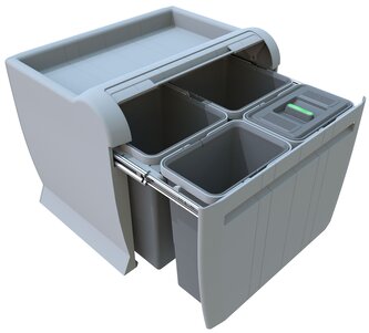 Vestavný odpadkový koš Elletipi CITY - výsuvný, 12+12+8+8 L , PTA 5040A