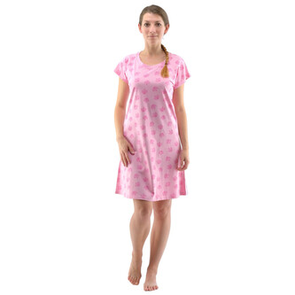 Dámská noční košile Gina růžová (19132-LRFMRF) XXL