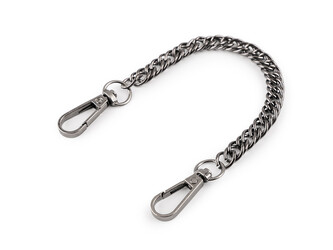 Řetízek / ucho na kabelku s karabinou délka 21,5 cm - 1 ks - 3 nikl černý