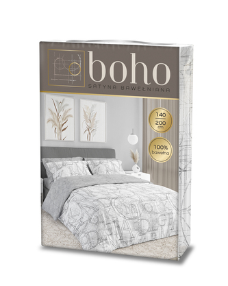 POŚCIEL KPL.140X200+70X90 BOHO 009 SATYNA BAW.