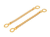 Kovový řetízek / poutko na bundy a kabáty - 20 ks - 5 žluté zlato