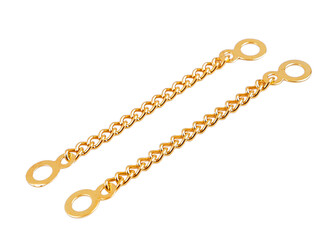 Kovový řetízek / poutko na bundy a kabáty - 20 ks - 5 žluté zlato