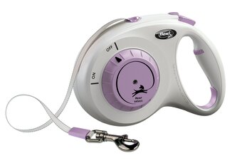 Flexi Vodítko Select M pásek 7m světle šedo-fialové