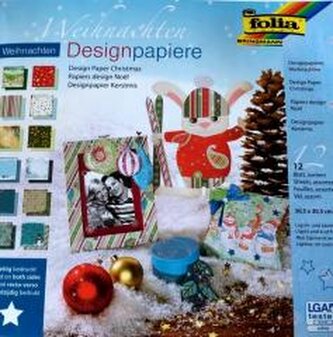 Blok 12 arkuszy design paper święta