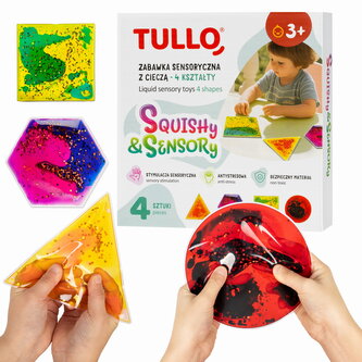 TULLO 710 Zabawki sensoryczne z cieczą squishy 4 kształty