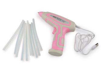 Bezdrátová tavná pistole na lepidlo Ø7 mm - 1 ks - šedobéžová