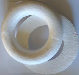 Koło ze styropianu 20cm półpłaskie 2szt